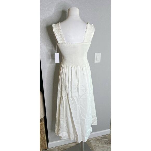 Reformation Villa Smocked Stretch Cotton Sundress - Picture 4 of 11